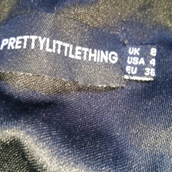 Pretty Little Thing black dangly sequin dress - Picture 8 of 9